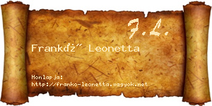 Frankó Leonetta névjegykártya